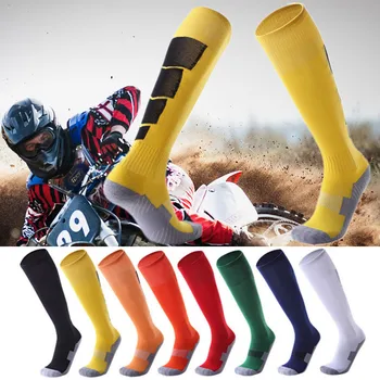 0ne Размер Дышащие мотоциклетные носки с защитой от усталости, пешие прогулки, Футбол, Спортивные длинные чулки, велосипедные носки для мотокросса ATV MX