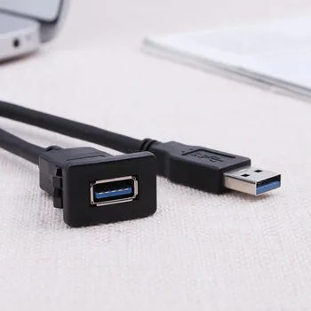 1 м/3,3 фута однопортовый кабель USB3.0 A от мужчины к USB3.0 A для скрытого монтажа в автомобиле
