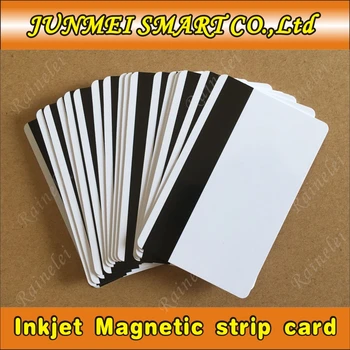 10 шт. пустых пластиковых карточек из ПВХ белого цвета, магнитная карта LoCo 30Mil с магнитной полосой, для печати на струйном принтере CR80