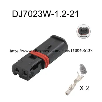 100 компл. включают в себя клеммное уплотнение DJ7023W-1.2-21 автомобильный водонепроницаемый разъем 2-контактный разъем для подключения кабеля