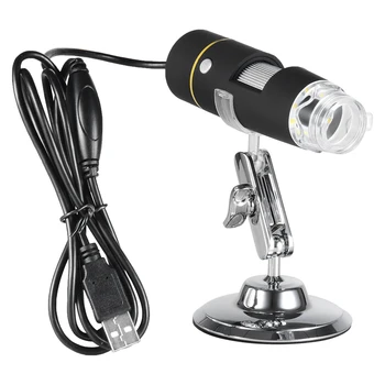 1600X USB Цифровой Микроскоп Электронный Микроскоп Камера Эндоскоп 8 Светодиодных Увеличителей Регулируемое Увеличение с Подставкой Для ПК