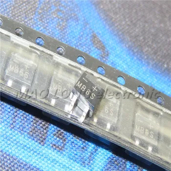 20 шт./ЛОТ MB6S SMD 0.5A 600V Однофазный Диодный Выпрямительный мост SOP-4 новая и оригинальная Микросхема В наличии