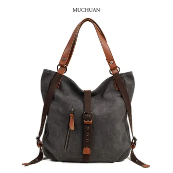 2018 новая женская сумка Muchuan canvas, повседневная женская сумка на одно плечо, многофункциональная сумка через плечо, сумка-ведро, наплечная сумка