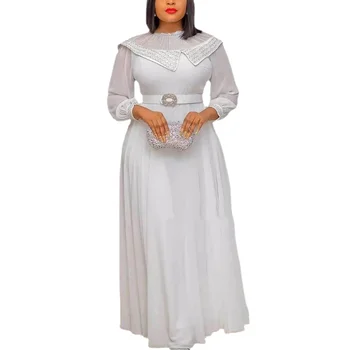 2023 Рамадан Ид Абайя Дубай Мусульманское Летнее Шифоновое Вечернее Макси-Платье Африканские Платья Для Женщин Кафтан Арабский Турция Исламская Одежда