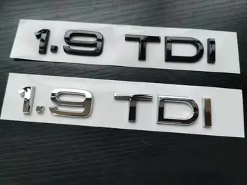 20X Хромированный глянцевый черный ABS 1.9 TDI Кузов автомобиля Наклейка с эмблемой заднего багажника для аксессуаров Audi
