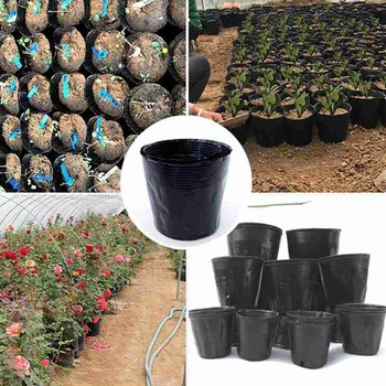 20шт Одноразовых пластиковых горшков для цветочных растений, Чаша для питания, чашки для рассады для садового плантатора, Принадлежности для украшения домашнего сада