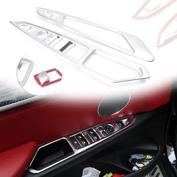 4 шт., хромированная накладка переключателя подъема окна двери автомобиля, подходит для BMW X5 F15 X6 F16 2015
