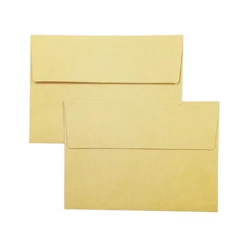 50 шт./лот, винтажные конверты из крафт-бумаги, многофункциональные открытки 