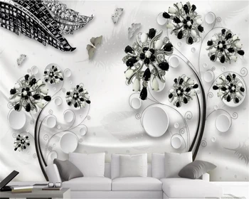 beibehang Обои на заказ, 3d фрески, современные минималистичные украшения, цветочная гостиная, фотообои, ТВ-фон, обои