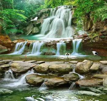 beibehang Пользовательские фотообои обои Водопад ручей природные пейзажи пейзаж настенная живопись фон обои домашний декор