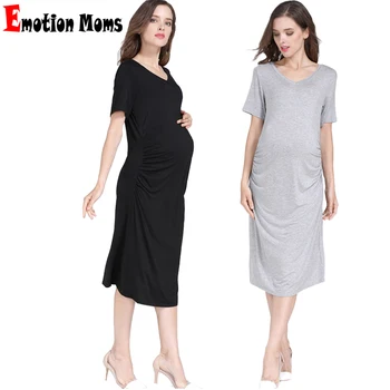 Emotion Moms, летние платья для беременных с коротким рукавом, платье для беременных, платья Gravida для беременных