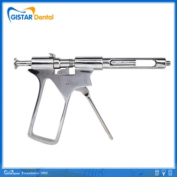 GISTAR 1 комплект Стоматологический пистолет-шприц из нержавеющей стали, шприц для количественного прессования с 2 наконечниками, стоматологический хирургический инструмент объемом 1,8 мл