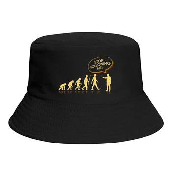 Human Stop Following Me Классическая панама Evolution для женщин, мужчин, подростков, складные рыбацкие шляпы-бобы, Панама, кепка, уличная одежда
