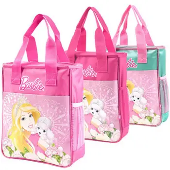 Kawaii Barbie Princess Портативная сумка для книг большой емкости, сумка для репетиторства, контейнер, сумка для хранения детских школьных принадлежностей