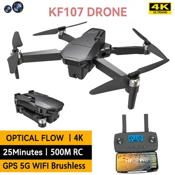 Kf107 Gps с бесщеточной двойной камерой 4k Hd, Большой складной дрон, квадрокоптер с GPS, модель самолета с дистанционным управлением, игрушки для самолетов