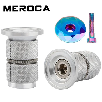 MEROCA 28,6mm Fahrrad Gabel Expander Headset Aluminium Legierung Rohr Expander Rennrad MTB Lenkung Headset vorbau Kappe Stecker