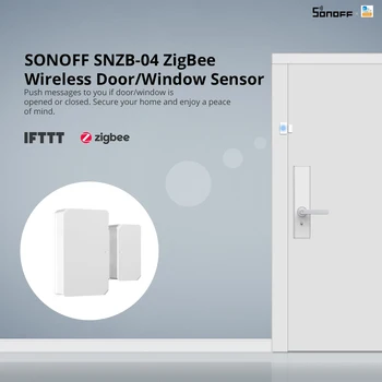 SONOFF SNZB-04 - Беспроводной датчик двери / окна ZigBee Обеспечивает интеллектуальную связь между устройствами ZB Bridge-P и WiFi через приложение eWeLink
