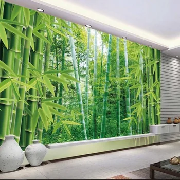 wellyu Индивидуальные крупномасштабные фрески из бамбука высокой четкости, бамбуковые пейзажные декорации, обои для телевизора, обои для рабочего стола