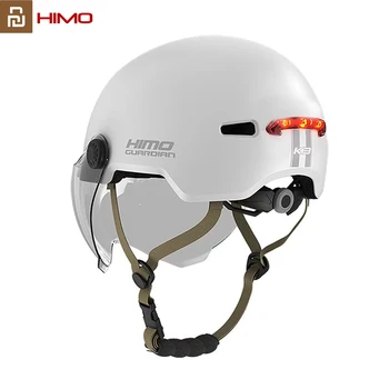 Youpin HIMO K3 Шлем для верховой езды со вспышкой, защитный шлем (57-61 см) с ночными сигнальными лампами, толстые очки высокой четкости