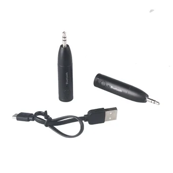 Автомобильный комплект беспроводной связи Bluetooth 5,0, мини-3,5 мм разъем AUX, стереомузыкальный аудиоприемник, адаптер громкой связи для автомобильных наушников, динамик