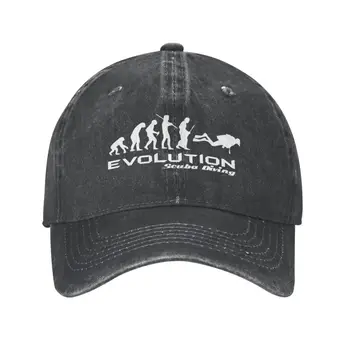 Бейсболка Evolution Of Scuba Diving Женская мужская дышащая Забавная кепка для подводного плавания, подарок дайверу, шляпа для папы, защита от солнца