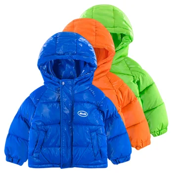 Брендовая детская зимняя одежда 2023 года, пальто для мальчиков, парки на молнии, теплая плотная верхняя одежда с капюшоном и длинными рукавами для девочек, детская одежда с надписью