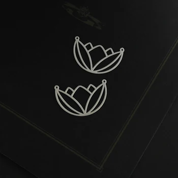 Выводы для сережек DIY Ювелирные изделия Кулон Цветок Ожерелье Шарм Лотос Шарм из нержавеющей стали Принадлежности для изготовления ювелирных изделий