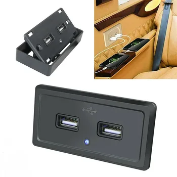 Гнездо автомобильного зарядного устройства с двумя USB-разъемами 12V/24V 3.1A, USB-розетка для зарядки, Адаптер питания для мотоцикла, Кемпера, грузовика, квадроцикла, лодки, автомобиля RV, Нового