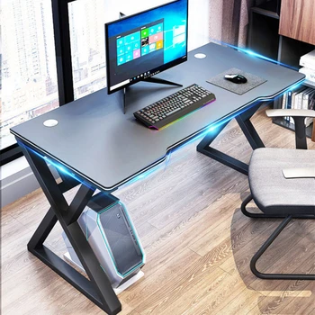 Деревянный угловой Офисный Компьютерный рабочий стол для домашнего офиса Металлический стол со стальным каркасом