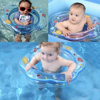 Детская ванночка с кольцом, детские плавательные кольца, плавающий Буй, надувной Поясной тренажер, круг для плавания с двойной ручкой для малышей, подарки для малышей
