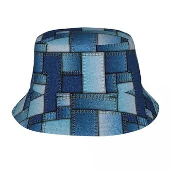 Джинсовая лоскутная панама для женщин, пляжная шляпа от солнца, уникальная легкая шляпа для рыбака на открытом воздухе, прямая поставка