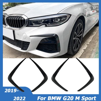 Для BMW G20 G21 G28 320i 325i 330i 330e M Sport 2019-2022 Передний Бампер Canards Сплиттер Крышка Противотуманной Фары Накладка Откидной Клапан Автомобильные Аксессуары