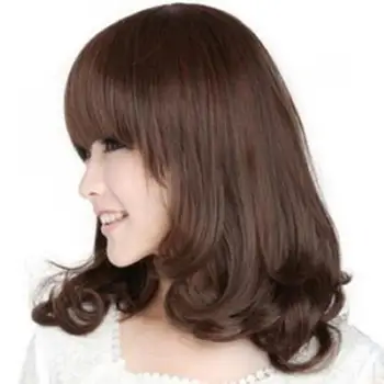 Женский модный термостойкий длинный вьющийся парик для косплея, полный парик, аксессуары для волос