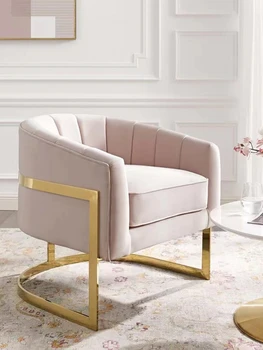 Изготовленная на заказ современная мебель, обитая бархатной тканью, Кресло для отдыха, гостиничный акцент, одноместный диван-кресло для гостиной