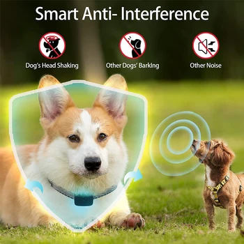Интеллектуальный электрический ошейник для дрессировки собак, USB Ультразвуковой вибратор, водонепроницаемый ошейник, устройство для защиты от лая собак, останавливающее лай домашних животных