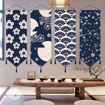 Картина из ткани в японском стиле харадзюку, висящая картина, декор спальни, столовой, Прикроватный гобелен, фон, настенные плакаты