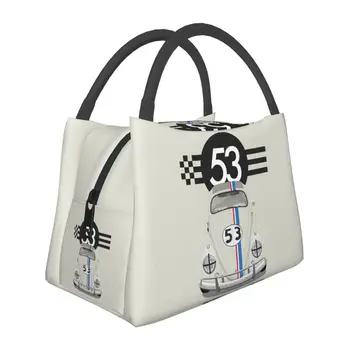 Классический гоночный автомобиль Herbie, Портативный ланч-бокс, Герметичный охладитель, Термоизолированная сумка для ланча, Больничный Офисный контейнер Pinic