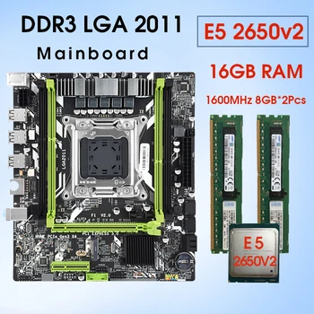 Комплект материнской платы X79 Intel Xeon E5-2650 v2 CPU MATX с оперативной памятью 2cps * 8GB = 16GB DDR3 1600MHz ECC REG
