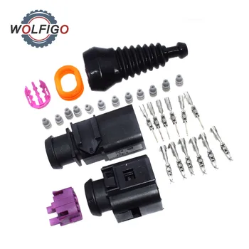Комплект разъемов WOLFIGO Sensor Pigtail Plug 3B0973813 1J0973713 Подходит для VW Audi