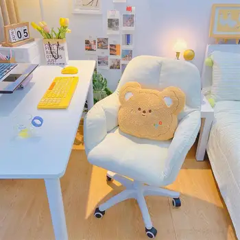Кресло для домашнего офиса, Компьютерное пространство в спальне, Удобное Кресло с поворотным на 360 ° подъемным поручнем на спинке, Письменный стол, Кресло для письма Доставка