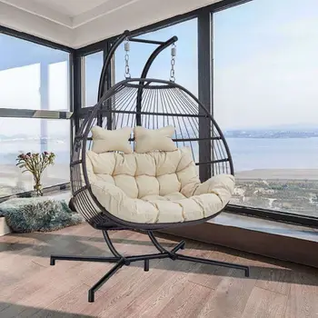 Кресло-качели для 2 человек, подвесной стул, открытый патио, качели, подвесной стул круглой формы, патио
