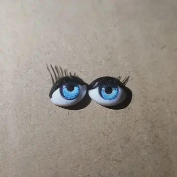 Кукольные глаза Стеклянные глаза с ресницами Аксессуары для кукол 3D глаза Оригинальные кукольные глаза с разноцветными веками