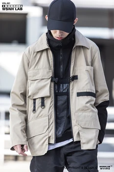 Куртка WSNHLAB с несколькими карманами и декоративными ремешками, технологичная эстетичная уличная одежда в корейском стиле