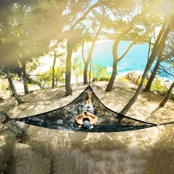 Летний Походный гамак-качели Портативный Треугольный гамак-палатка для нескольких человек, Черные подвесные гамаки, подвесное кресло-качели