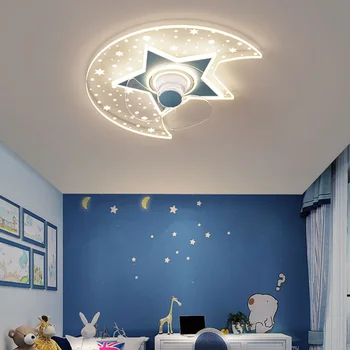 Люстра Освещает Новый 2023 бесшумный охлаждающий вентилятор без лопастей Потолочный вентилятор с потолочной подвесной лампой освещение детской спальни в помещении
