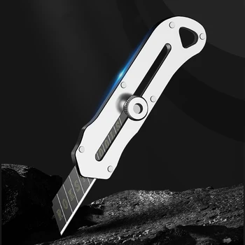 Металлический Универсальный Нож Выдвижной Карманный Резак Hож Канцелярские Принадлежности Художественная Распаковка Из Нержавеющей Стали Couteau Cuchillo SK5 Blade Knive