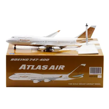 Модель самолета ATLAS AIR Airlines B747 B747-400 N263SG из литого под давлением сплава в масштабе 1:200 с базовым шасси для коллекции