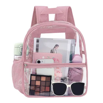 Модный туристический рюкзак для студентов из прозрачного ПВХ, многофункциональная школьная сумка, одобренная стадионом, Женские повседневные походные сумки на открытом воздухе