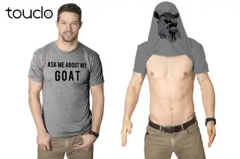 Мужская футболка Ask Me About My Goat С Откидной Спинкой И Забавным Изображением Сельскохозяйственных Животных, Крутая Новинка