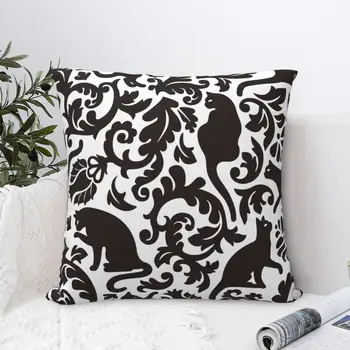 Наволочка с изображением животного в виде кошки, тканевый чехол для подушки, украшения, наволочка для дивана на молнии 45x45 см
